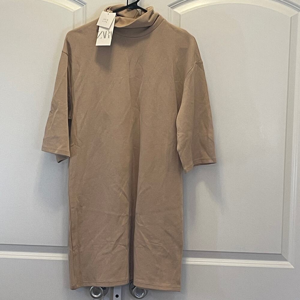 NWT Turtleneck Dress - Women Size S - Tan